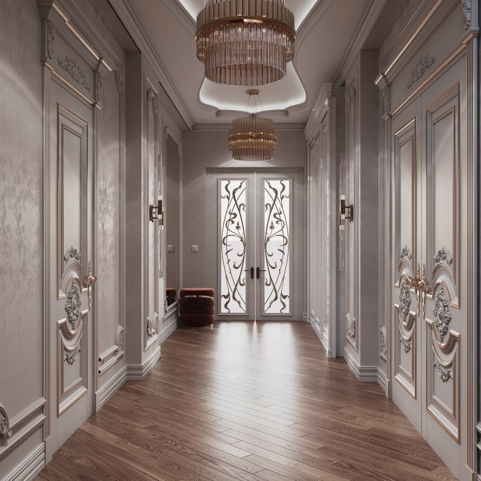 NeoArch project — интерьер квартиры (неоклассика), 189 м², 2023
