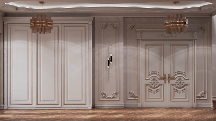 Деталь: интерьер квартиры — NeoArch project (стиль неоклассика, 189 м², 2023 г.), кадр 2 из 6