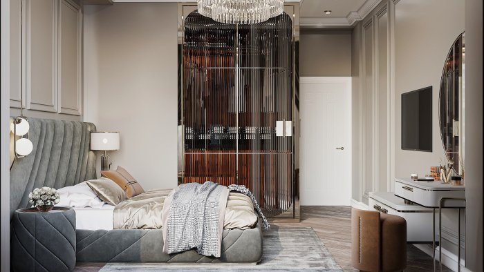 Mənzil interyeri detalı — LuxArden project (modern üslub, 135 m², 2023), kadr 2/6