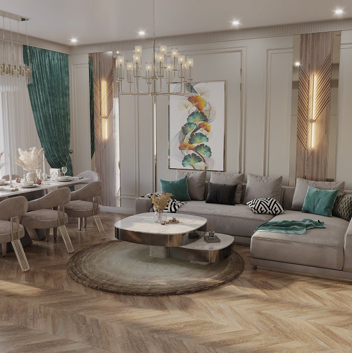Via Lux project, кадр 6 из 6: интерьер квартиры, стиль неоклассика, 230 м²