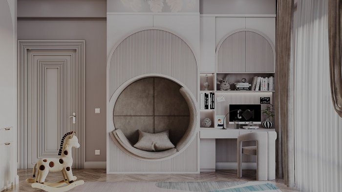 Деталь: интерьер квартиры — Klarck project (стиль неоклассика, 95 м², 2023 г.), кадр 2 из 6