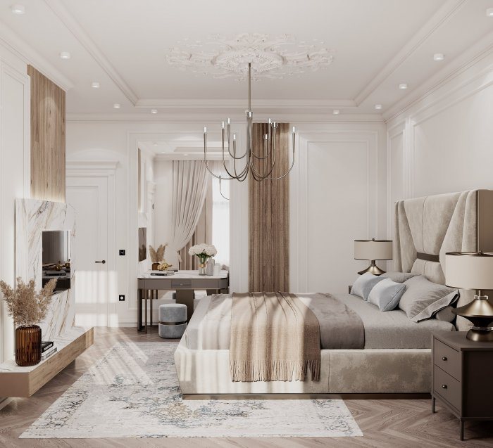 Деталь: интерьер квартиры — GreenVille project (стиль неоклассика, 140 м², 2023 г.), кадр 2 из 5