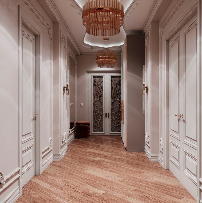 Mənzil interyeri detalı — Kveral project (neoklassik üslub, 95 m², 2023), kadr 2/6