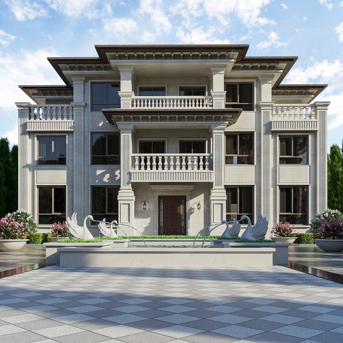 Aomori-style villa — Neoclassical villa design, 543 m², 2024