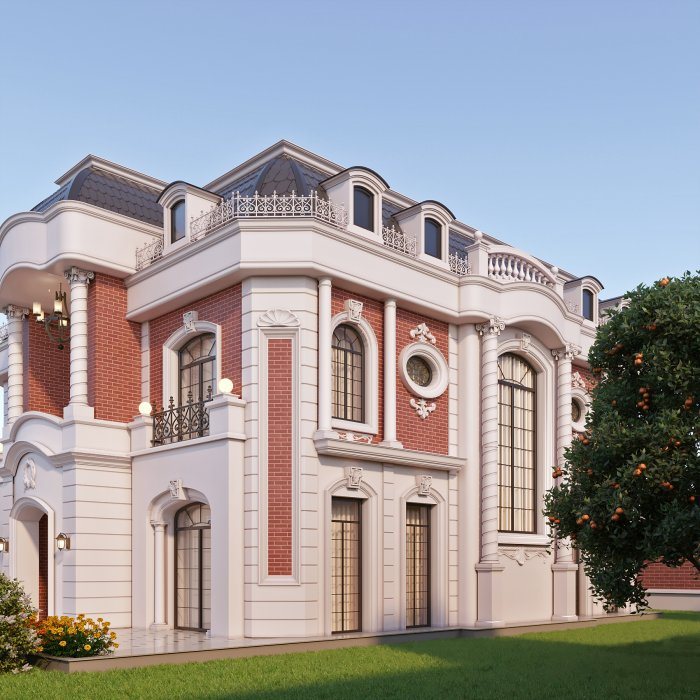 Classic villa in red brick with white stone details and a lawn in front — Window Installation: Preventing Heat and Air Leaks