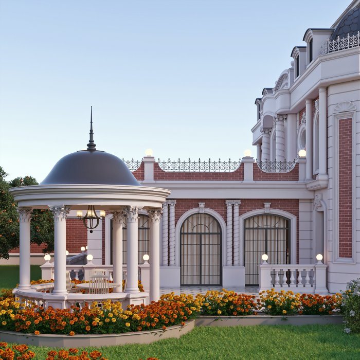 Brisrol project, Neoclassical style, 411 m², 2024: layout solutions of the villa design, shot 5 of 5