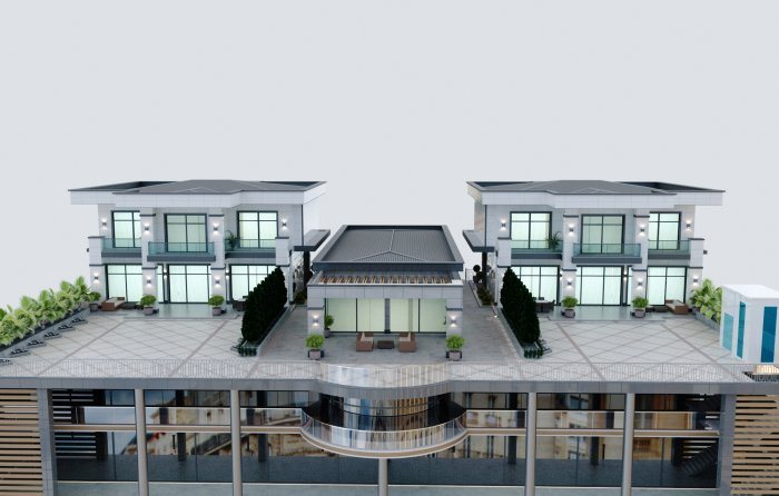 Shuvelan villa project — Modern villa design, 726 m², 2024