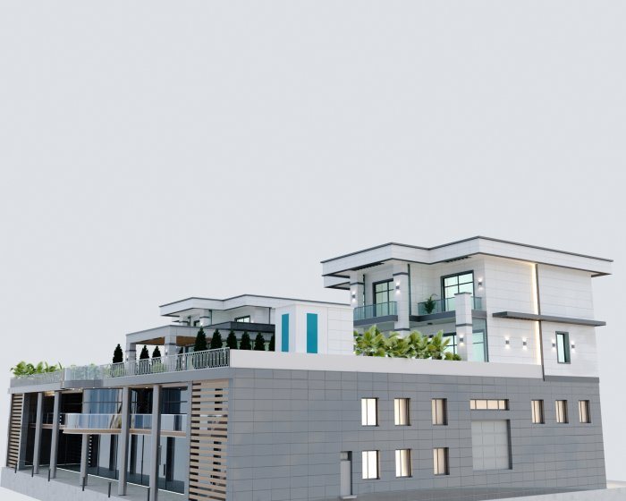 Стиль модерн, 726 м², 2024 г. — Проект виллы «Шувелян», кадр 4 из 4