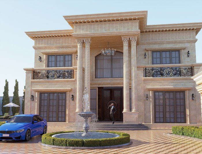 Mardakan project — Neoclassical villa design, 355 m², 2024