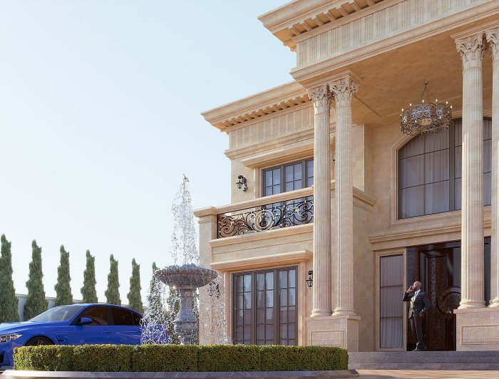 Mardakan project, Neoclassical style, 355 m², 2024: layout solutions of the villa design, shot 5 of 5