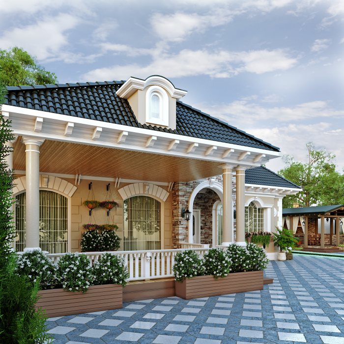 Villa design detail — Fairy Tale House 2 project (Neoclassical style, 368 m², 2024), shot 2 of 6