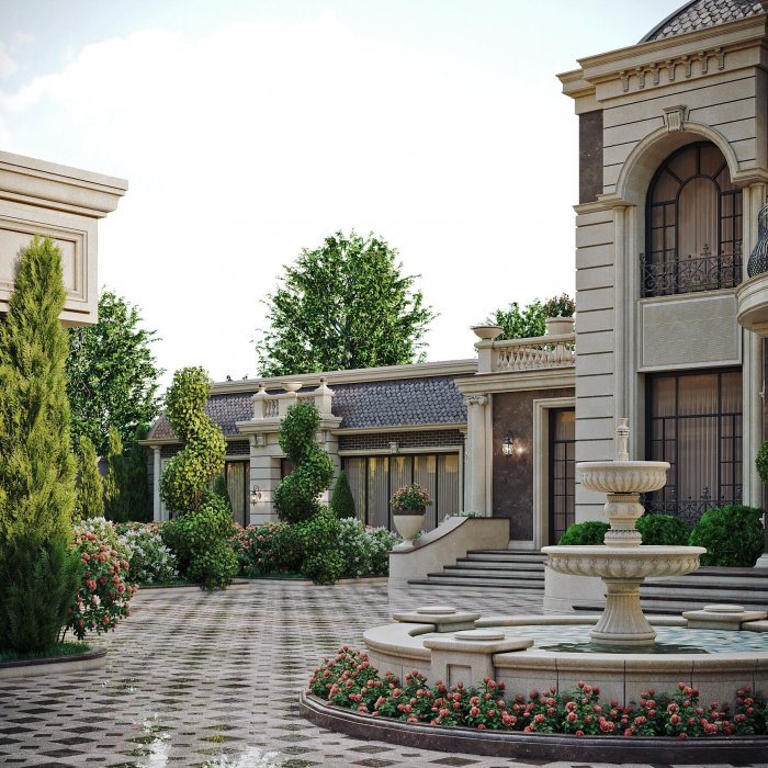 Shagan project — Neoclassical villa design, 493 m², 2024