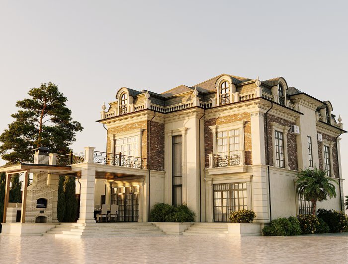 Mardakan project, Neoclassical style, 475 m², 2024: layout solutions of the villa design, shot 5 of 6
