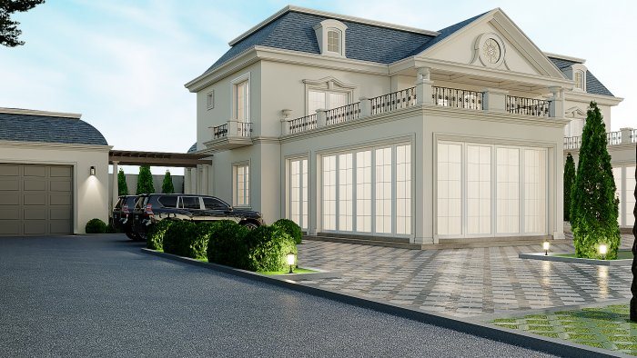 Neoclassical style, 475 m², 2024 — Bakikhanov project, shot 4 of 6