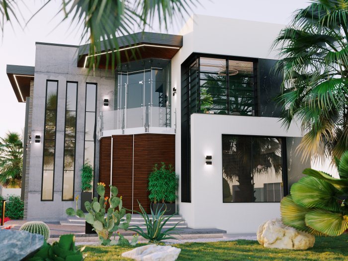 Shadow House project — Modern villa design, 311 m², 2024