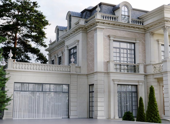 Neoclassical style, 371 m², 2024 — Mardakan 5 project, shot 4 of 5
