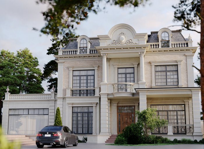 Mardakan 5 project, Neoclassical style, 371 m², 2024: layout solutions of the villa design, shot 5 of 5