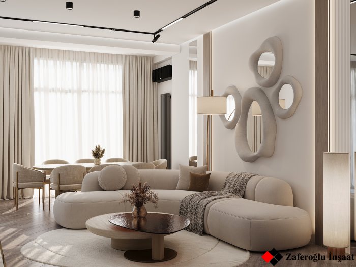 Koroghlu Project, стиль неоклассика, 193 м², 2024 г.: планировочные решения, кадр 5 из 7