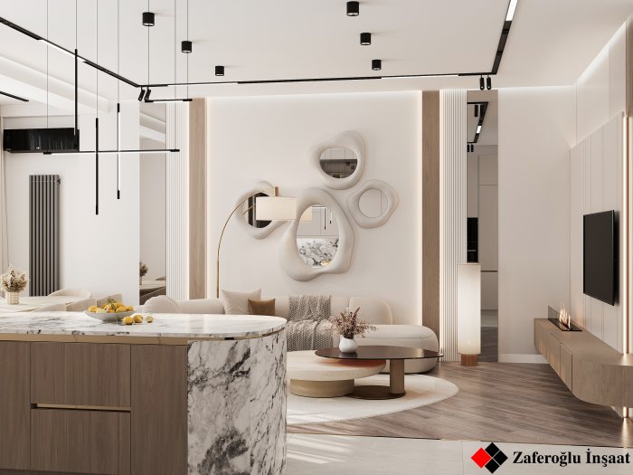 Koroghlu Project, кадр 6 из 7: интерьер квартиры, стиль неоклассика, 193 м²